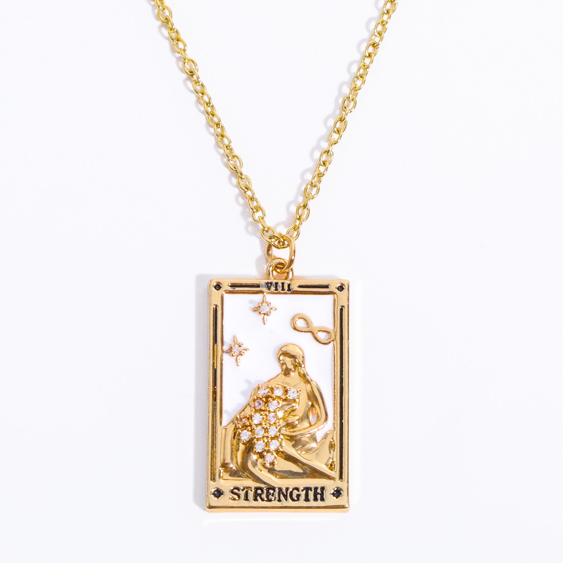 Wholesale TAROT Brand Tarot Necklace with Diamond Drops of Oil Plated with Gold